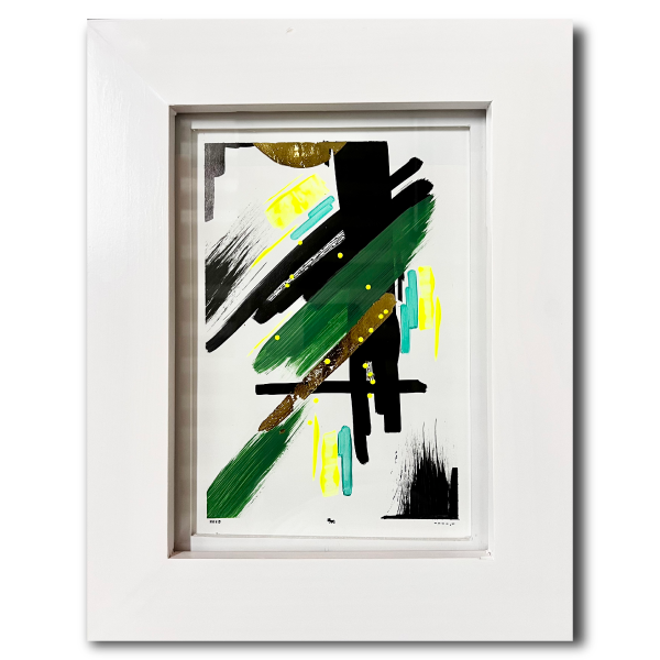 Colección:  Doors of cosmos Bastia Rood | bstr.d  Formato: A4 Técnica: Mixta (Acrílico, marcadores, tinta china, hoja de oro) Año:2025  IMPORTANTE: Esta pieza forma parte de la colección 